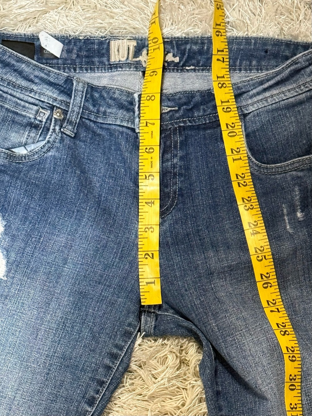 Kut From The Kloth Boyfriend Jeans Distressed Slouchy Raw Hem Denim Size 2 - Picture 8 of 15